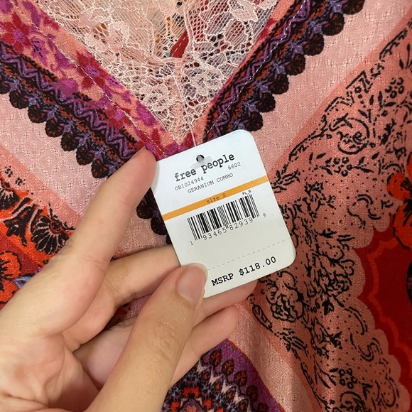 Free People Stevie maxi lace trimmed dress-NWT - Picture 6 of 8